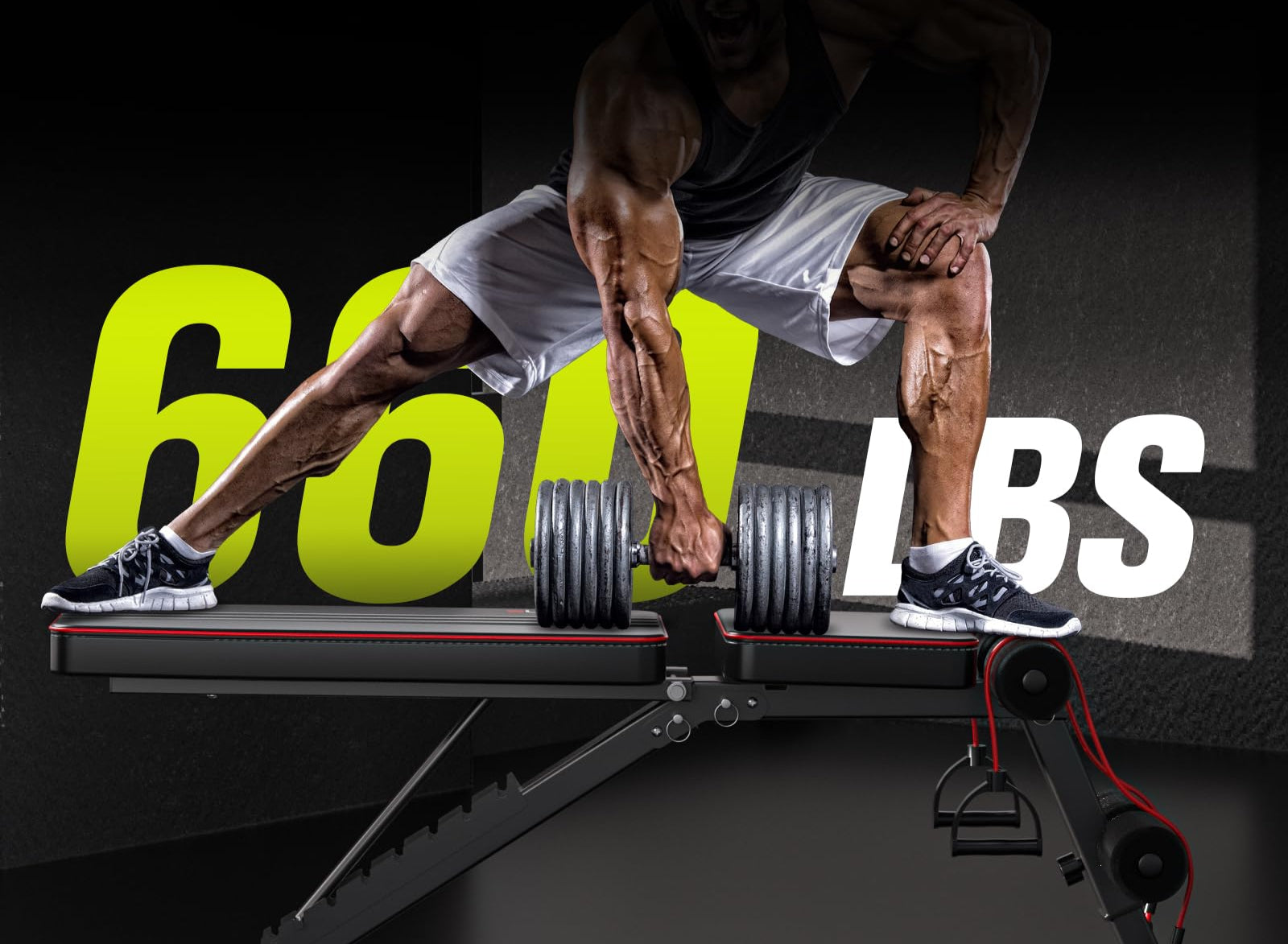 FitinOne Hantelbank Klappbar Verstellbar, Multifunktions Trainingsbank Schrägbank für Ganzkörper-workout, 6 in 1 Fitnessbank für zu Hause oder im Fitnessstudio, 300kg Gewichtskapazität